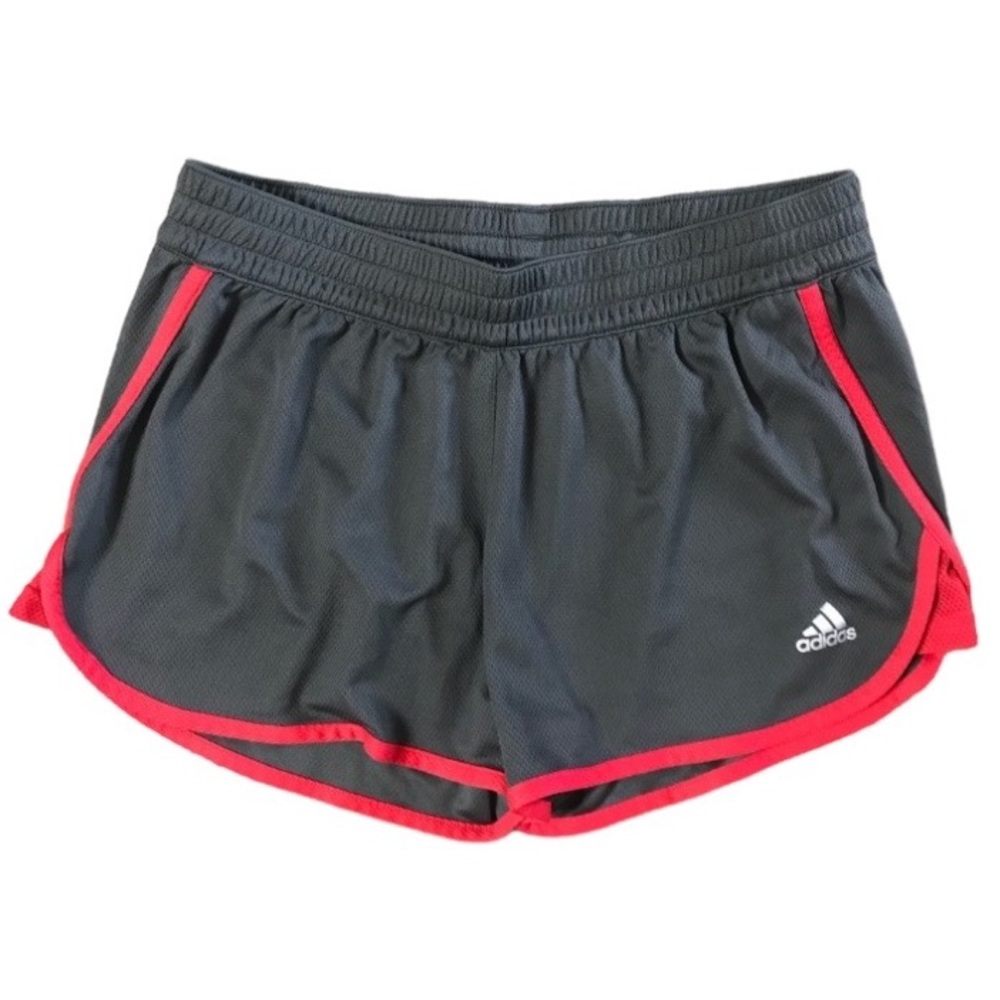 Adidas Grey and Red Climalite Running Shorts